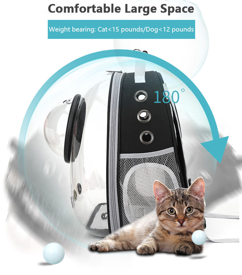 Thumbnail: Pet Cat Carrying Bag Space Pet Backpacks Breathable Portable Transparent Backpac