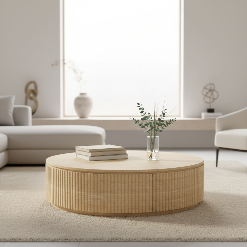 Modern Beige Travertine Coffee Table for Living Room Honed Finished Natural  Cou