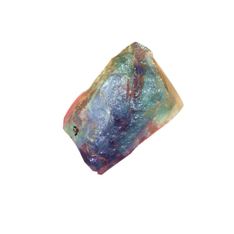 Natural Material Rainbow Fluorite Crystal Coarse Stone Specimen Healing Crystal