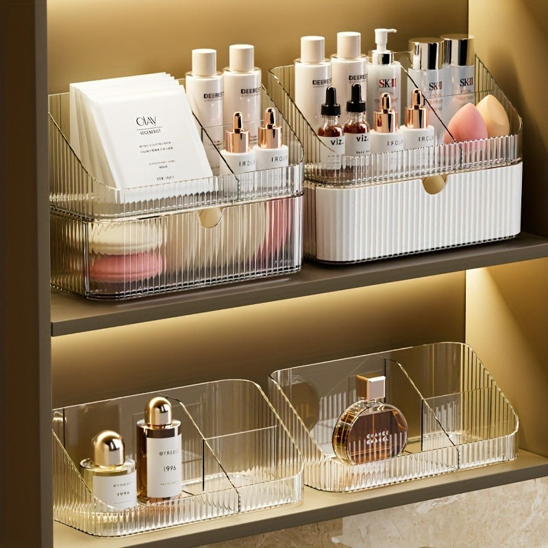 Thumbnail: Makeup Organizer with Drawer Clear Cosmetic Storage Box Vanity Lipstick Skincare