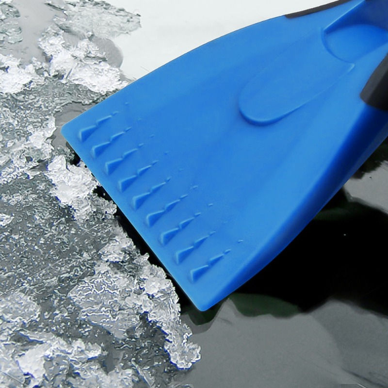 Thumbnail: Blue ice scraper removing ice