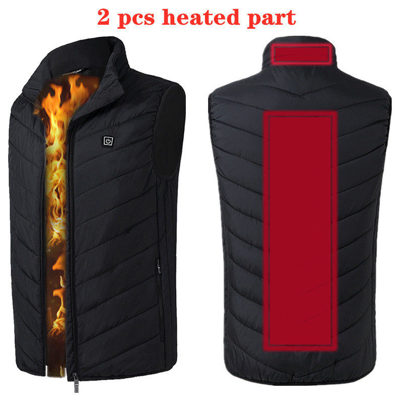 Thumbnail: Black heated vest with 2 heated zones