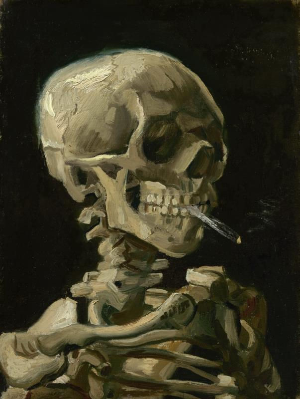 Thumbnail: Skeleton smoking a cigarette