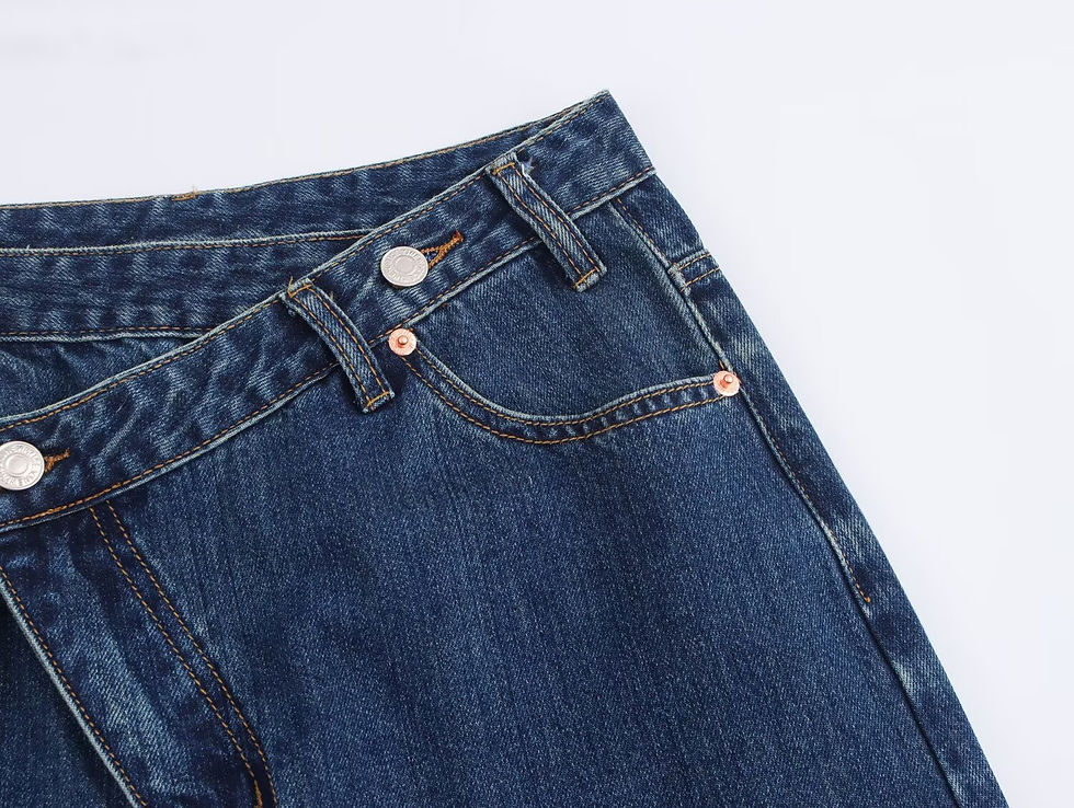 Thumbnail: Woman Jeans Pants 2025 Spring High Waist Wide Leg Straight Fit Blue Casual Vinta