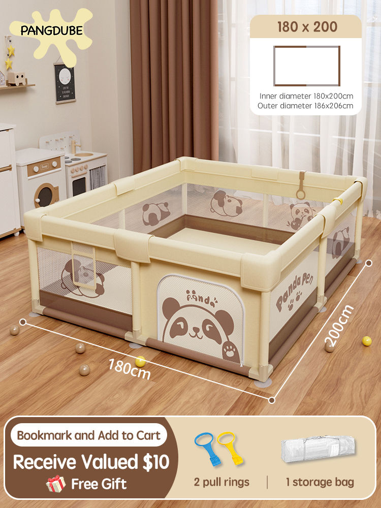 Thumbnail: PANGDUBE Panda Baby Playpens Children's Playpen Optional 4 Sizes Playpen for Bab