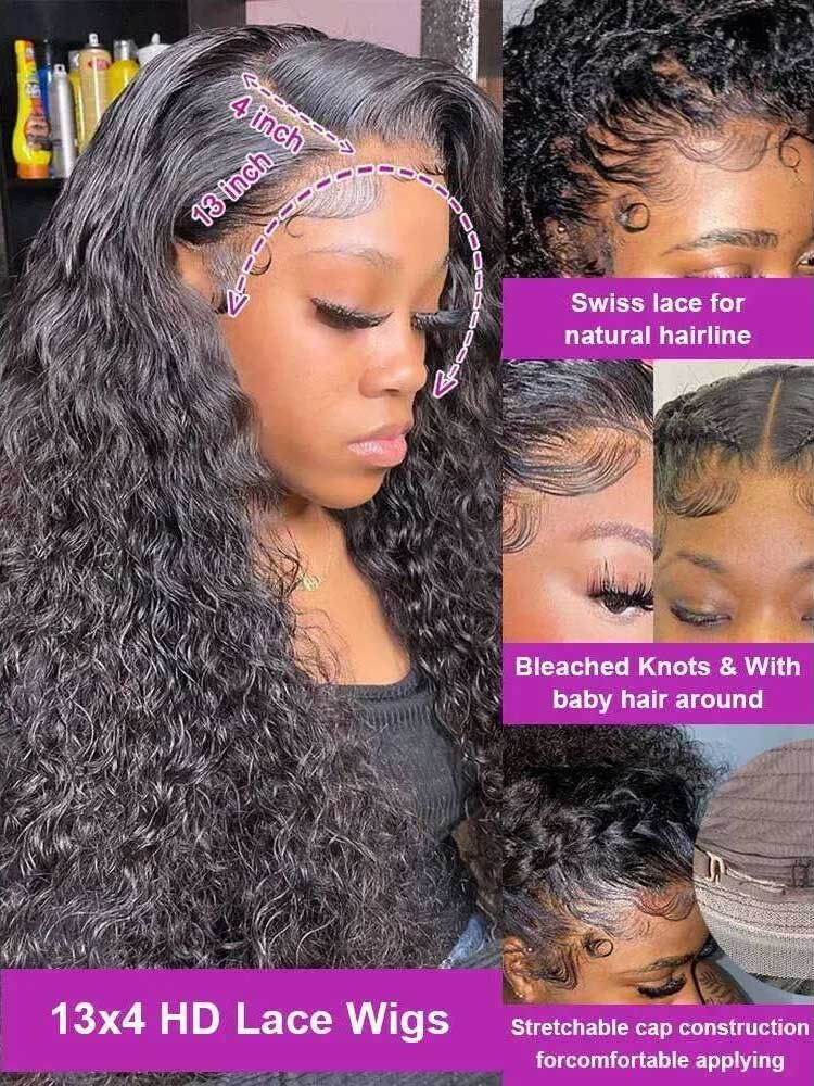 Thumbnail: Woman with 13x6 Jerry curly lace front wig, natural hairline, bleached knots, baby hair