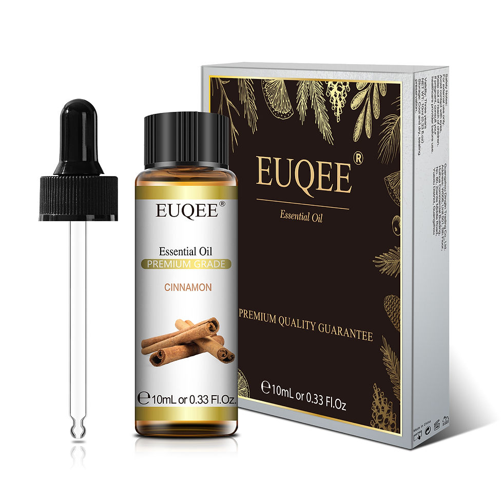 Thumbnail: EUQUEE Cinnamon Essential Oil 10ml bottle, dropper, box
