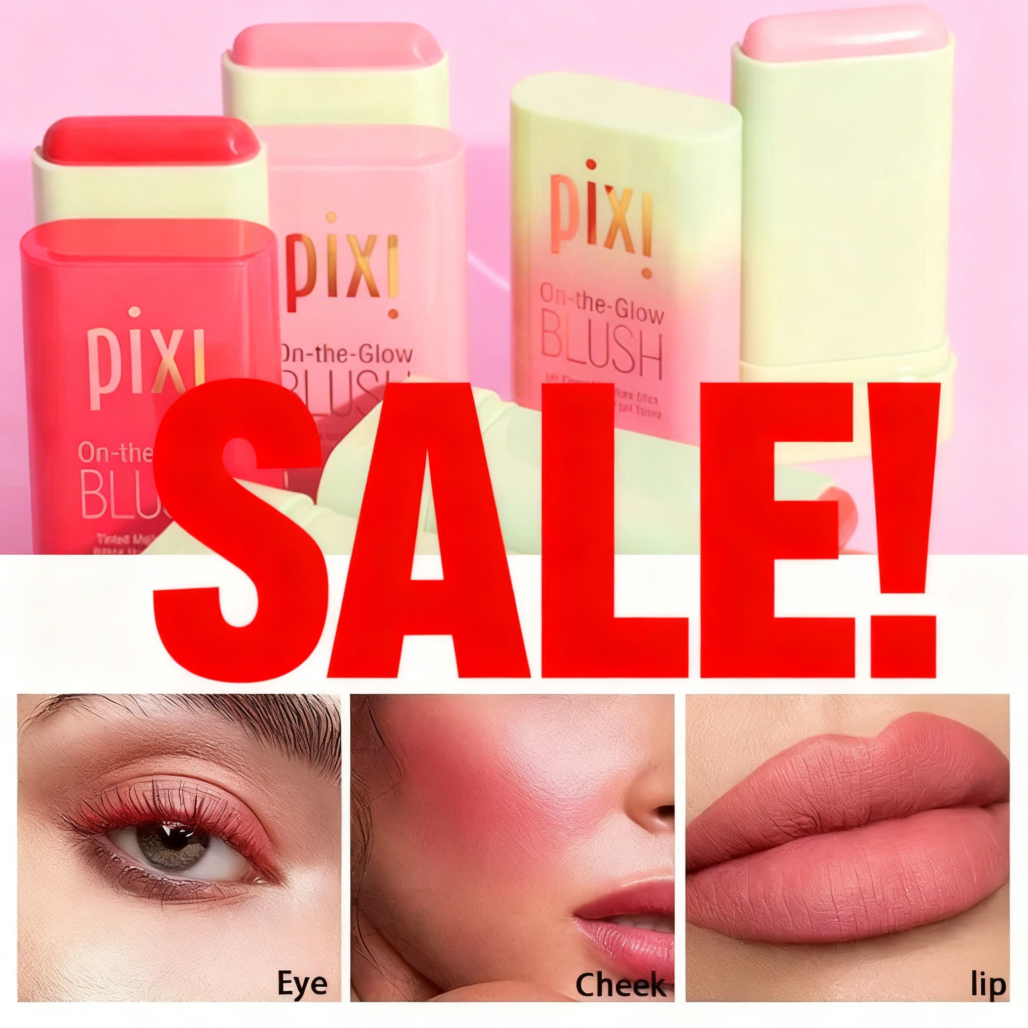 SALE! Pixi On-the-Glow Blush for eye, cheek, lip
