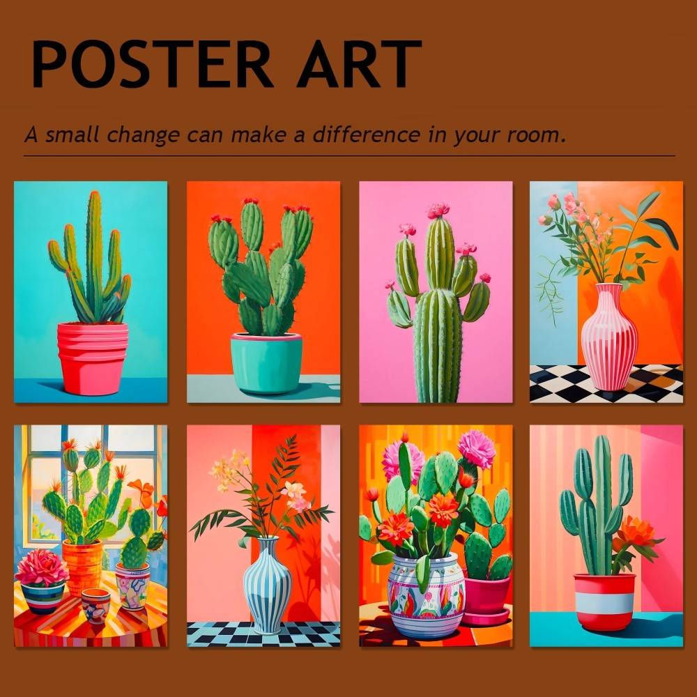 POSTER ART: Vibrant botanical art prints collection.