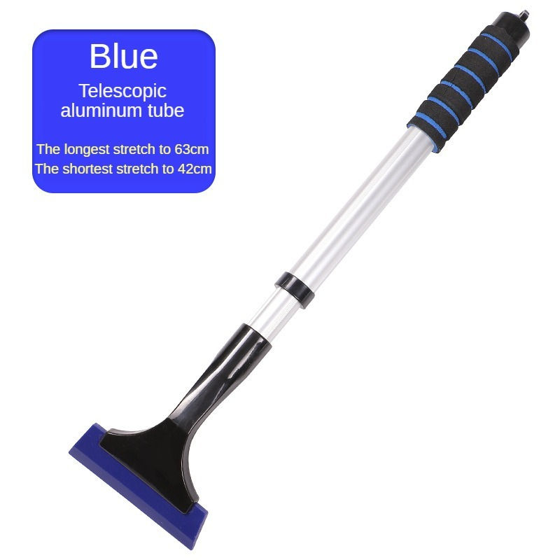 Thumbnail: Blue telescopic aluminum tube ice scraper, 42-63cm