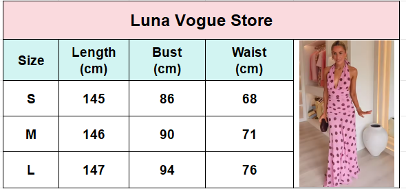 Thumbnail: Chic Dot Printed Pleated Halter Dresses Elegant Beach Backless Vestido 2025 Wome
