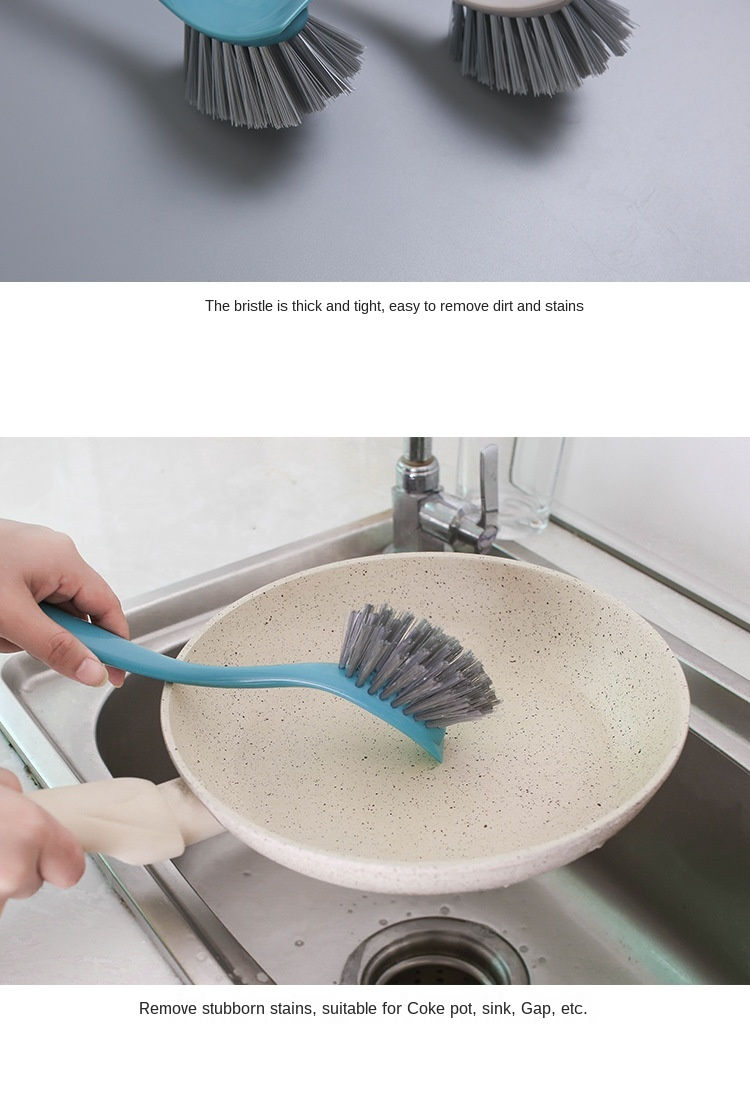Thumbnail: Hand cleaning pan with long handle kitchen brush