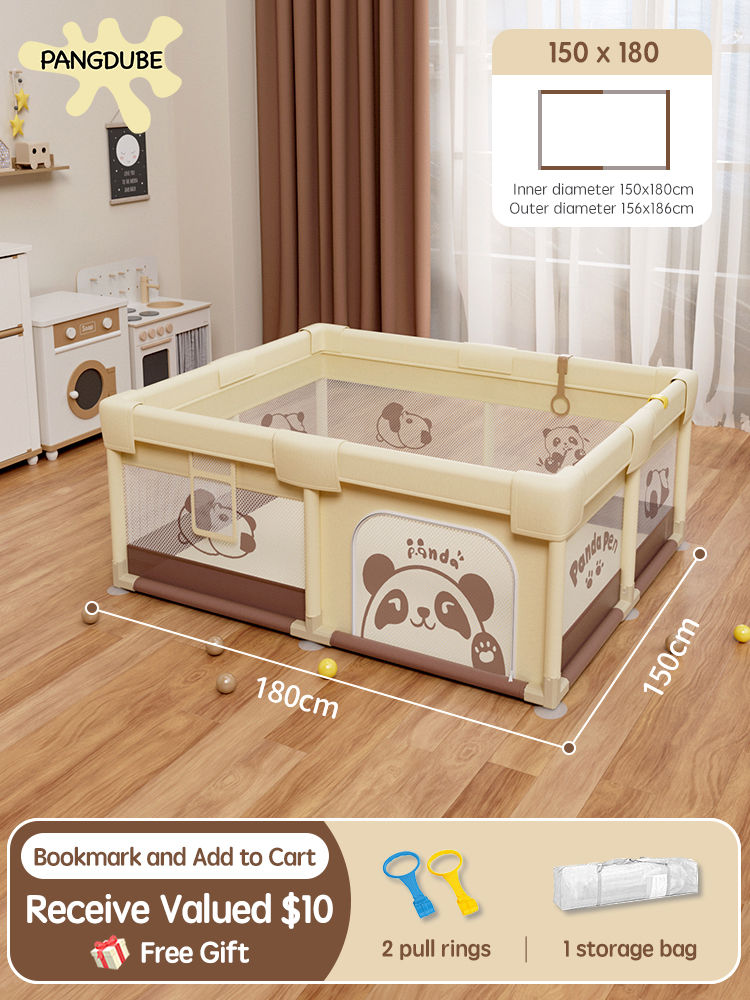 Thumbnail: PANGDUBE Panda Baby Playpens Children's Playpen Optional 4 Sizes Playpen for Bab