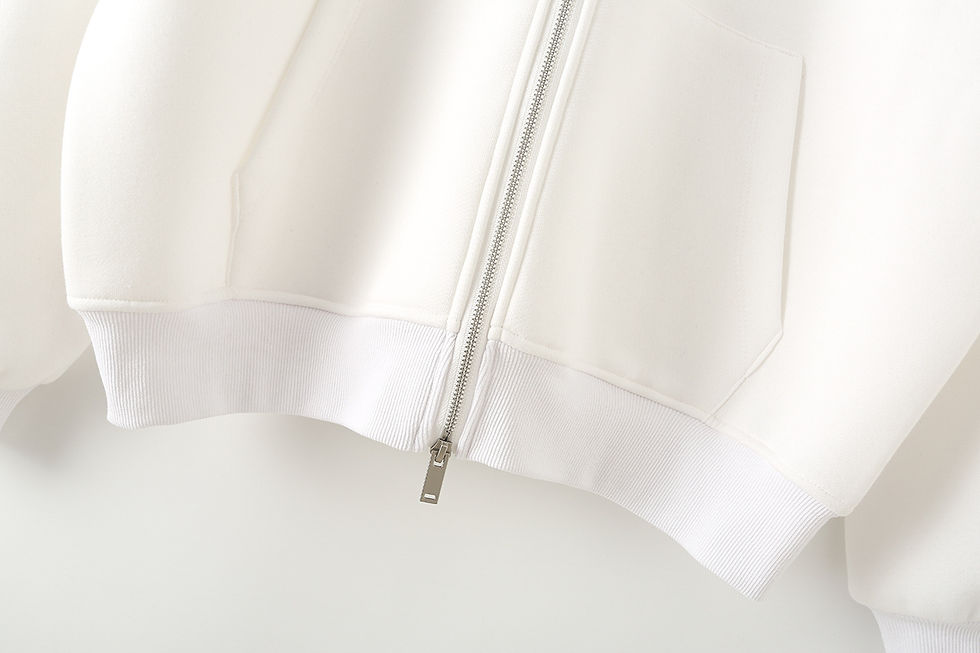 Thumbnail: White garment with silver zipper