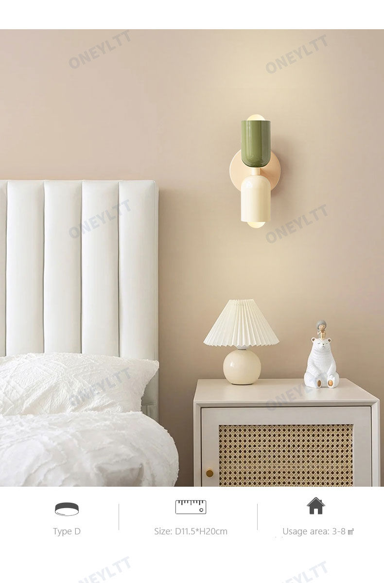 Thumbnail: Modern bedroom with bed, nightstand, lamp, and wall sconce