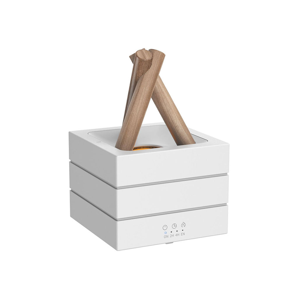 Thumbnail: White layered aroma diffuser with natural wood sticks