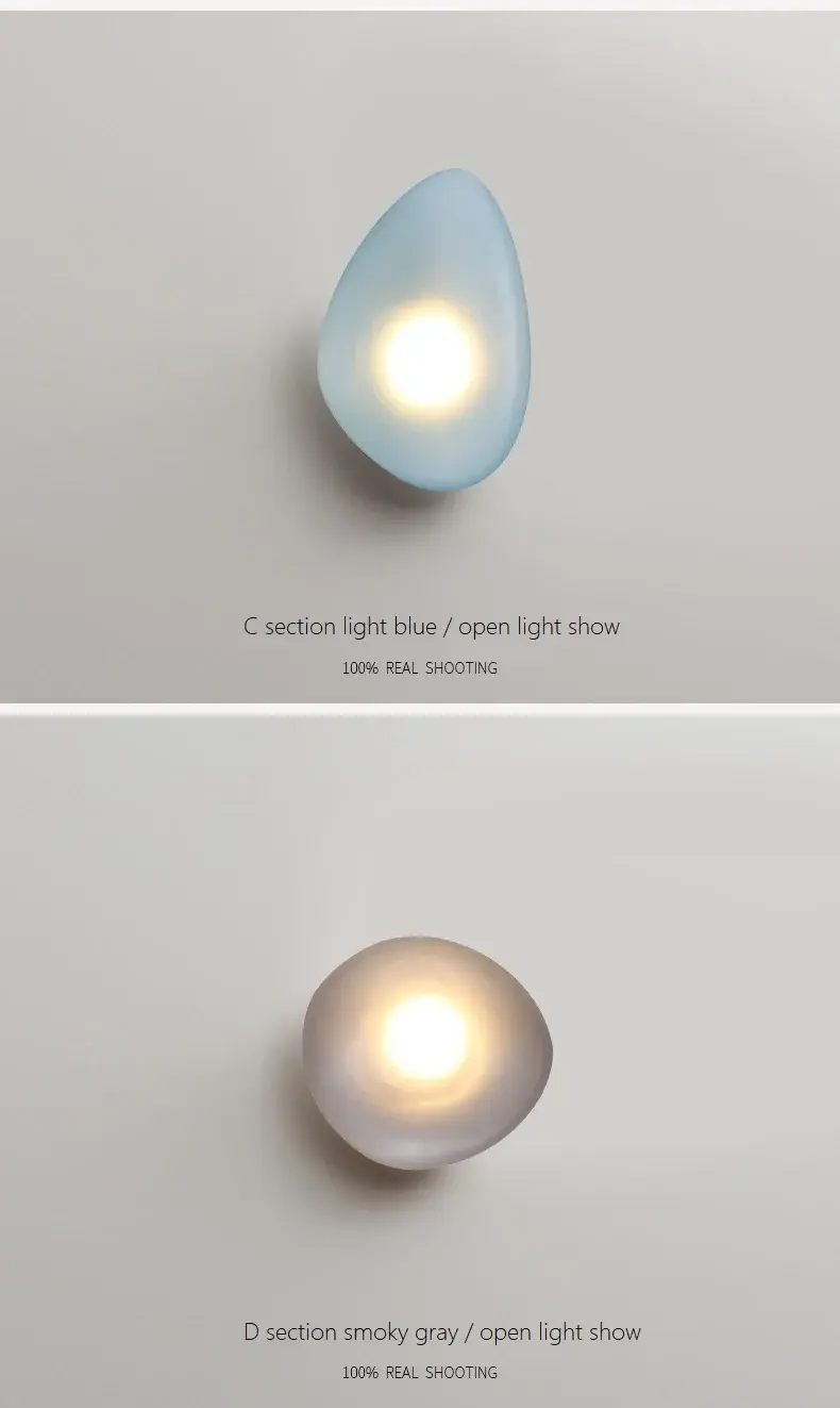 Thumbnail: Light blue C section wall light, open light show