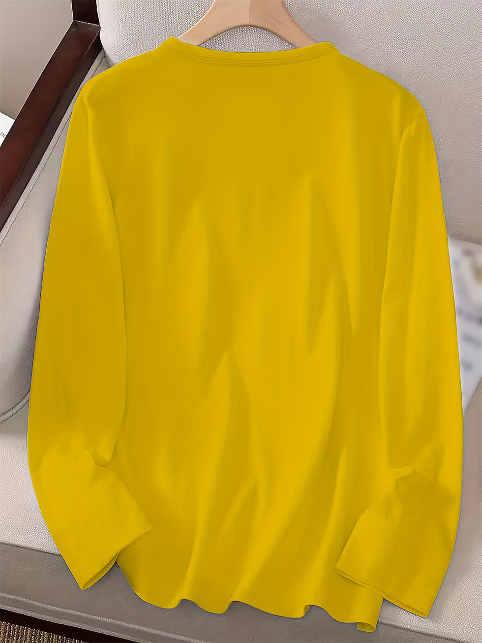 Thumbnail: Plain yellow long-sleeved shirt