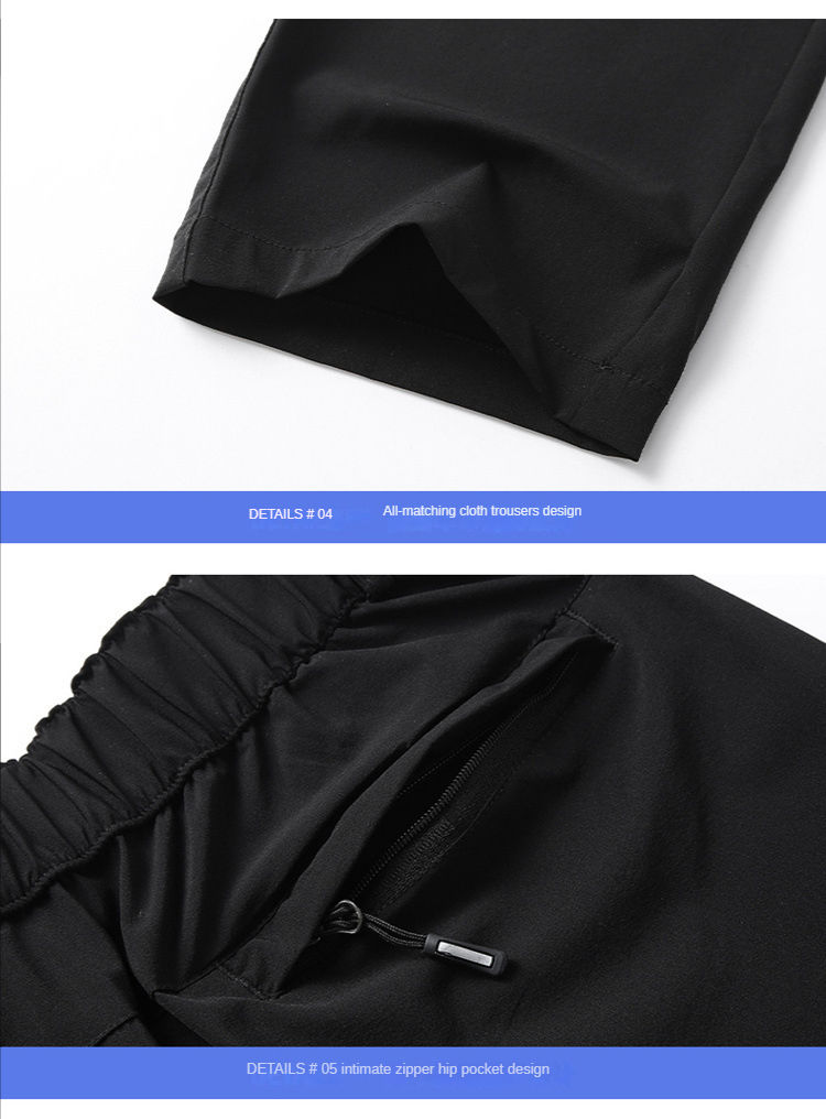Thumbnail: Large Size Men's Summer Pants Big Size Ice Silk Stretch Breathable Straight Leg 