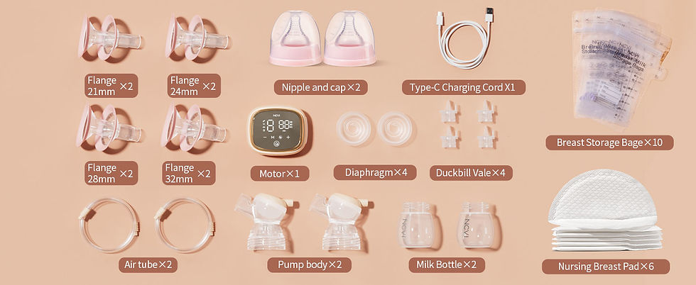 Thumbnail: NCVI Double Electric Breast Pump, Portable Breast Pump Electric with 4 Modes 9 L