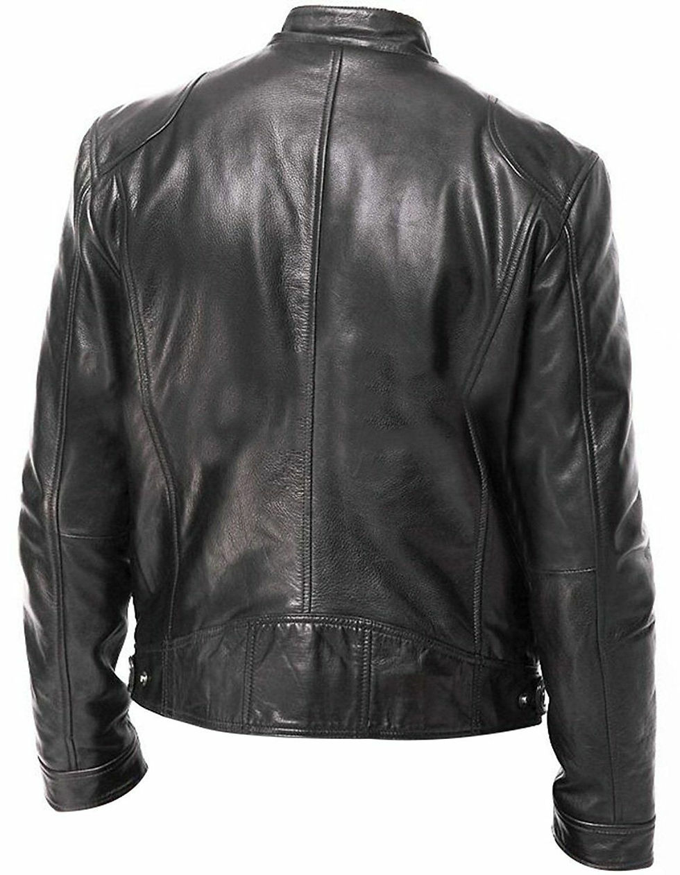Thumbnail: 2023 Fashion Mens Leather Jacket Slim Fit Stand Collar PU Jacket Male Anti-wind 