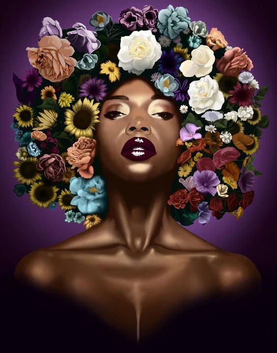 Thumbnail: Artistic portrait of woman with floral hair