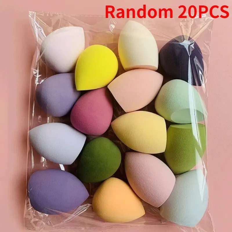 Thumbnail: Colorful makeup sponges in bag, Random 20PCS