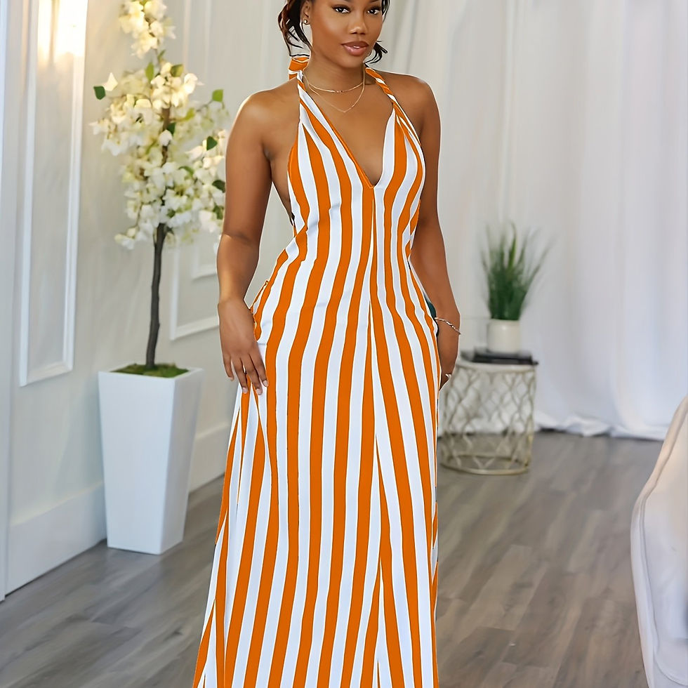 Thumbnail: Women's Striped Sleeveless Dress