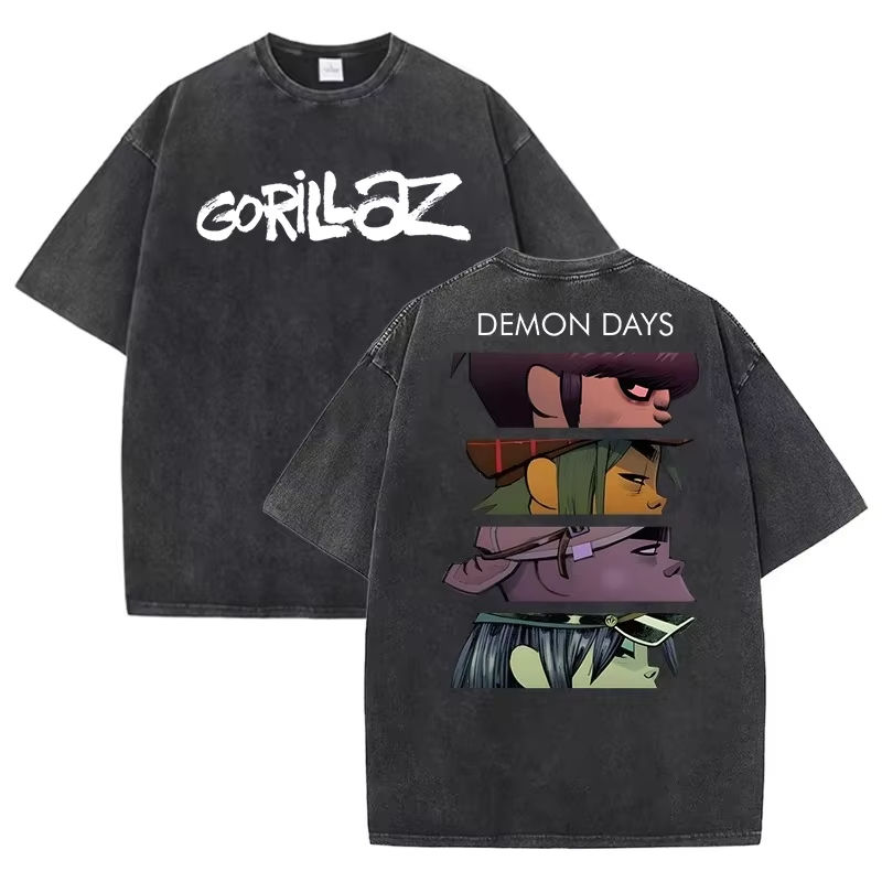 Gorillaz Print T-shirts for Women/Men Summer Short Sleeve Round Neck Tee Shirts