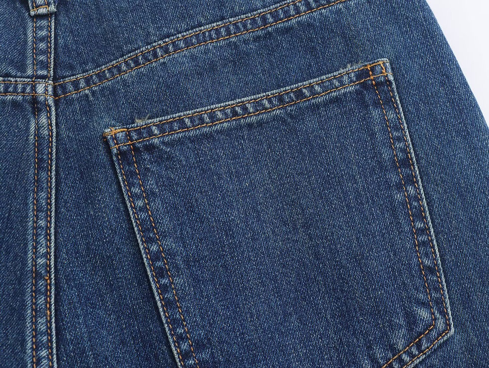 Thumbnail: Woman Jeans Pants 2025 Spring High Waist Wide Leg Straight Fit Blue Casual Vinta