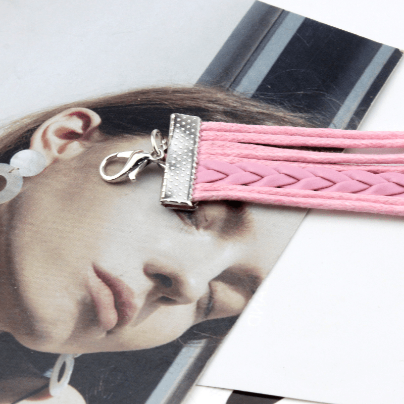 Thumbnail: European and American Fashion Jewelry Owl Heart Number 8  Braided Bracelet