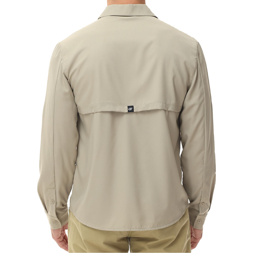 Thumbnail: Men's UPF 50+ Long Sleeve Fishing Shirts Sun Protection Breathable Hiking Work S
