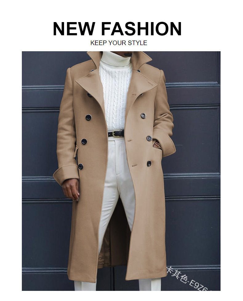 Thumbnail: Man in tan trench coat, white turtleneck, white pants. Text: NEW FASHION. KEEP YOUR STYLE.