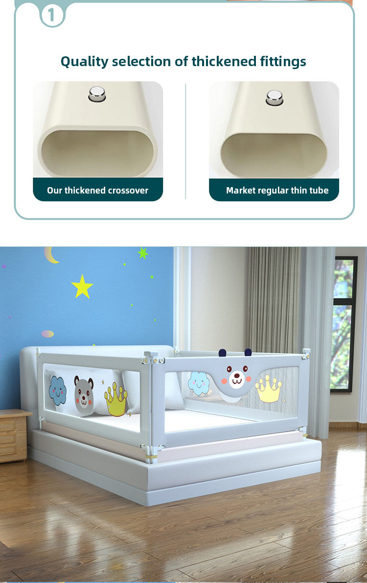 Thumbnail: IMBABY Bed Guardrail Liftable Crib Protectors Adjustable Handrail Bed Safety Chi