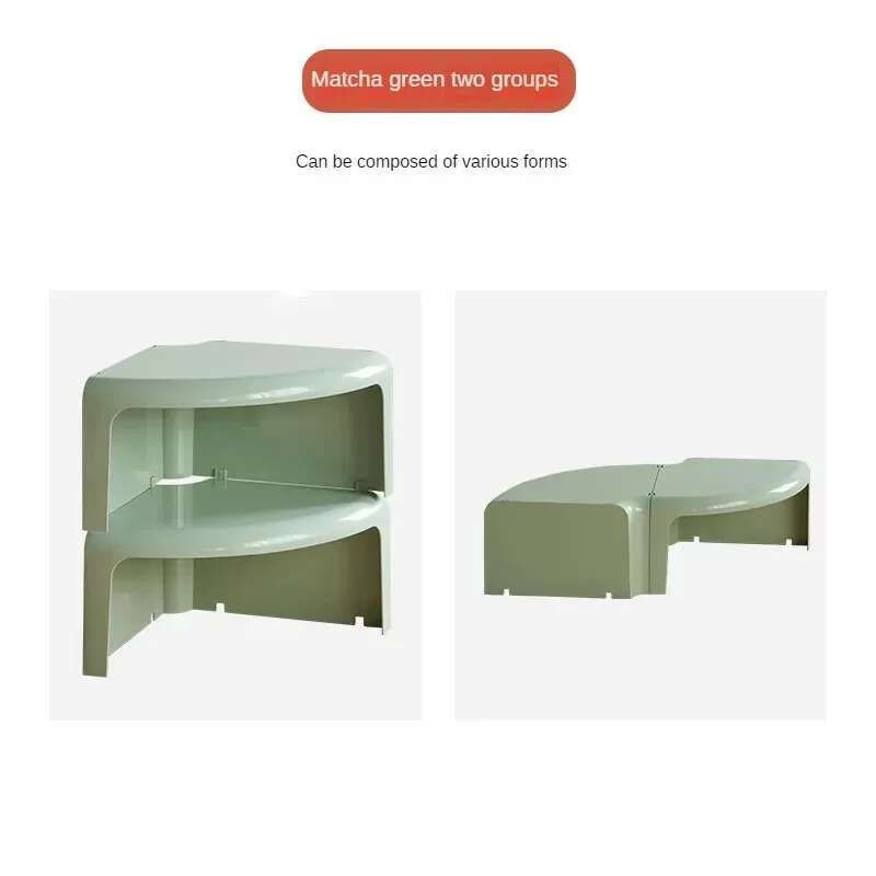 Thumbnail: Matcha green modular corner side table