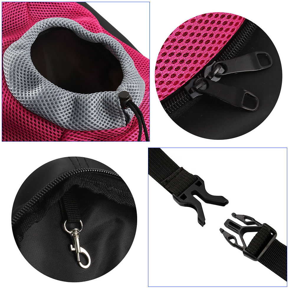 Thumbnail: Pet Dog Carrier Pet Backpack Bag Portable Travel Bag Pet Dog Front Bag Mesh Outd