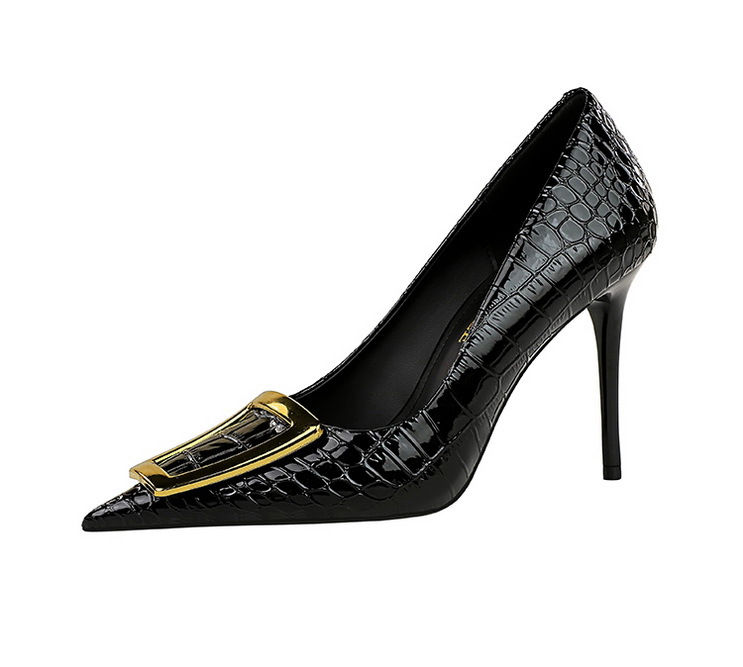 Thumbnail: BIGTREE Shoes Women 10 Cm Metal Buckle Ladies Pumps Luxury Women's Banquet Shoes