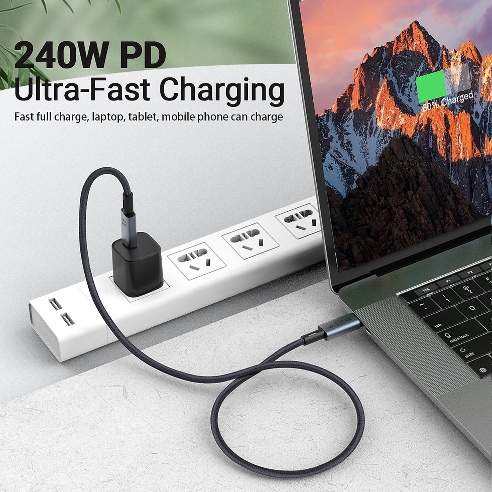 Thumbnail: 240W PD USB C to Type C Cable, 8K@60Hz 40Gbps High-Speed Data Transfer, Braided 