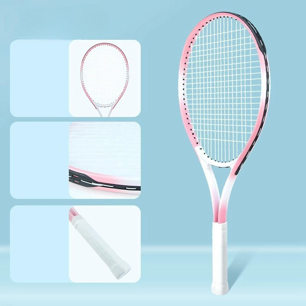 Thumbnail: Tennis Racket with Pre Portable Women Men Tennis Racquet Comfortable Grip