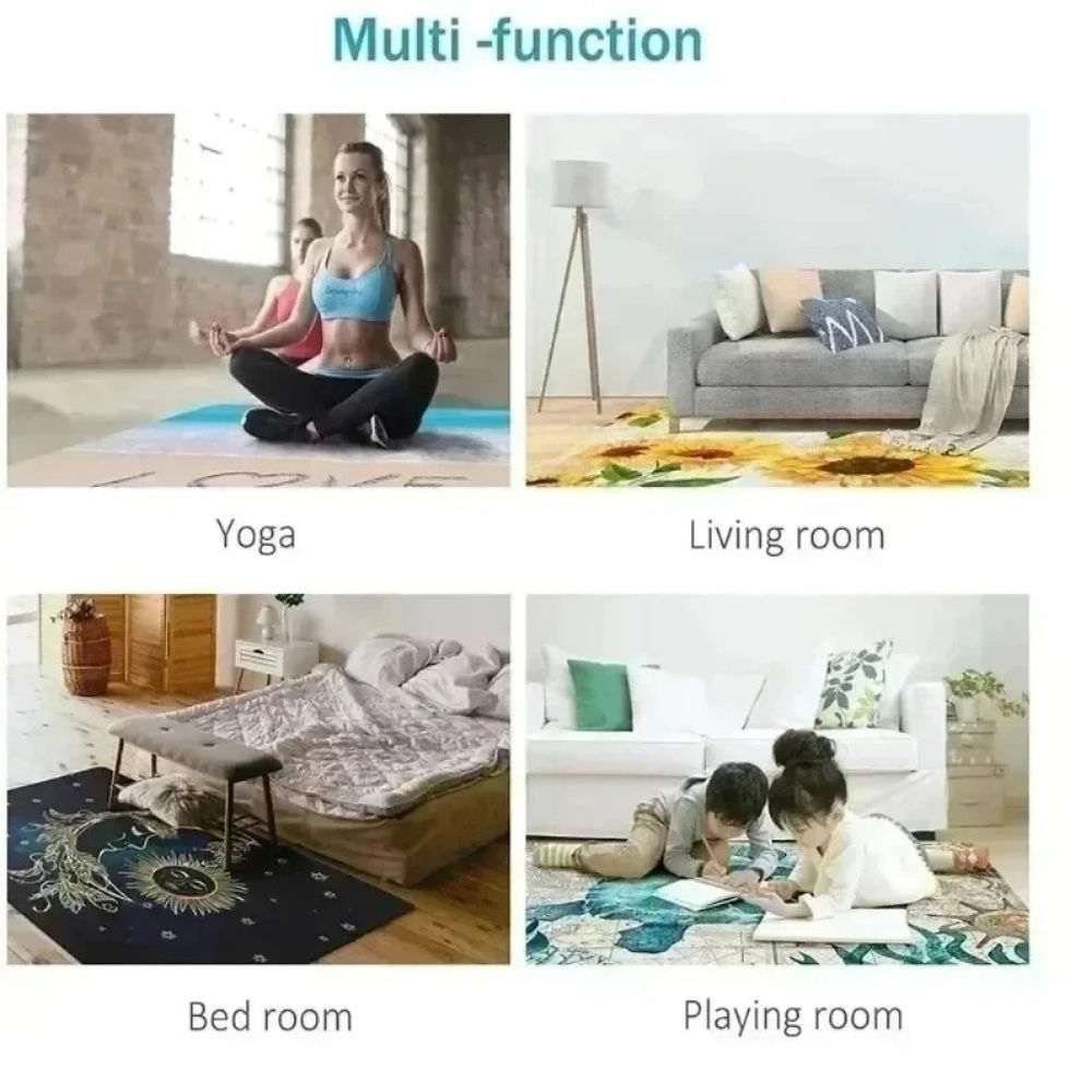 Thumbnail: Multi-function rug for yoga, living room, bedroom, and play.