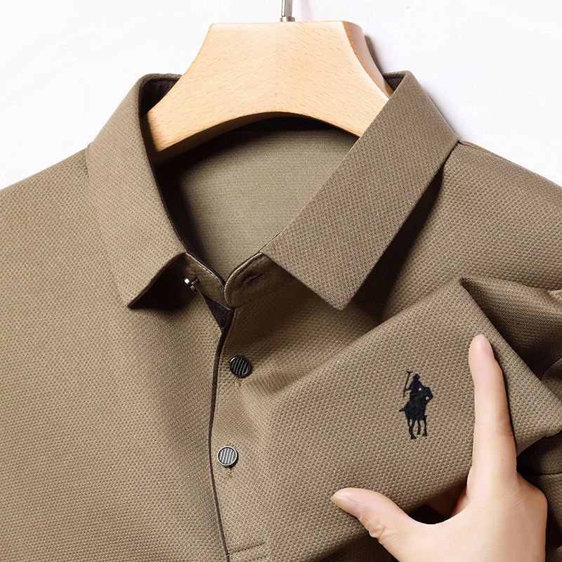 Thumbnail: Long-sleeved polo shirt with embroidered logo