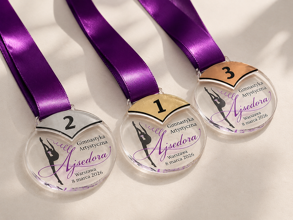 Miniatura: Medalha Acrílica Dourada