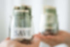 Saving money jar