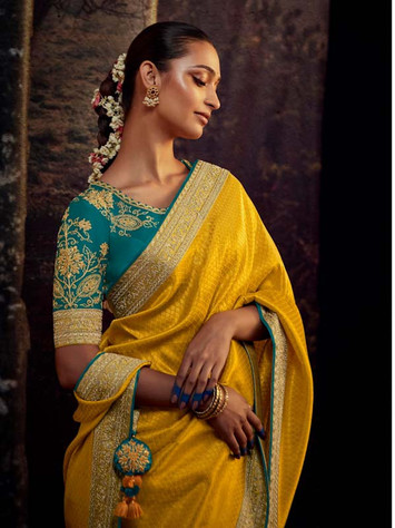 Latest collection of Designer Embroidery Work Saree by Kolour. Embroidery Work Silk Saree - Buy from the stylish & ethnic range of Silk  saree for Daily wear, Partywear & Traditional wear online at Kolour  ✯ Assured Quality ✯ Best Price ✯ Free Shipping