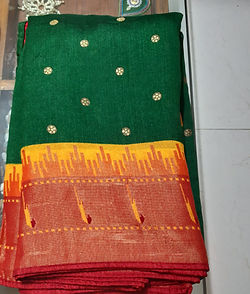 Green Printed Paithani Saree