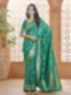 Spring Green Woven Banarasi Silk Saree