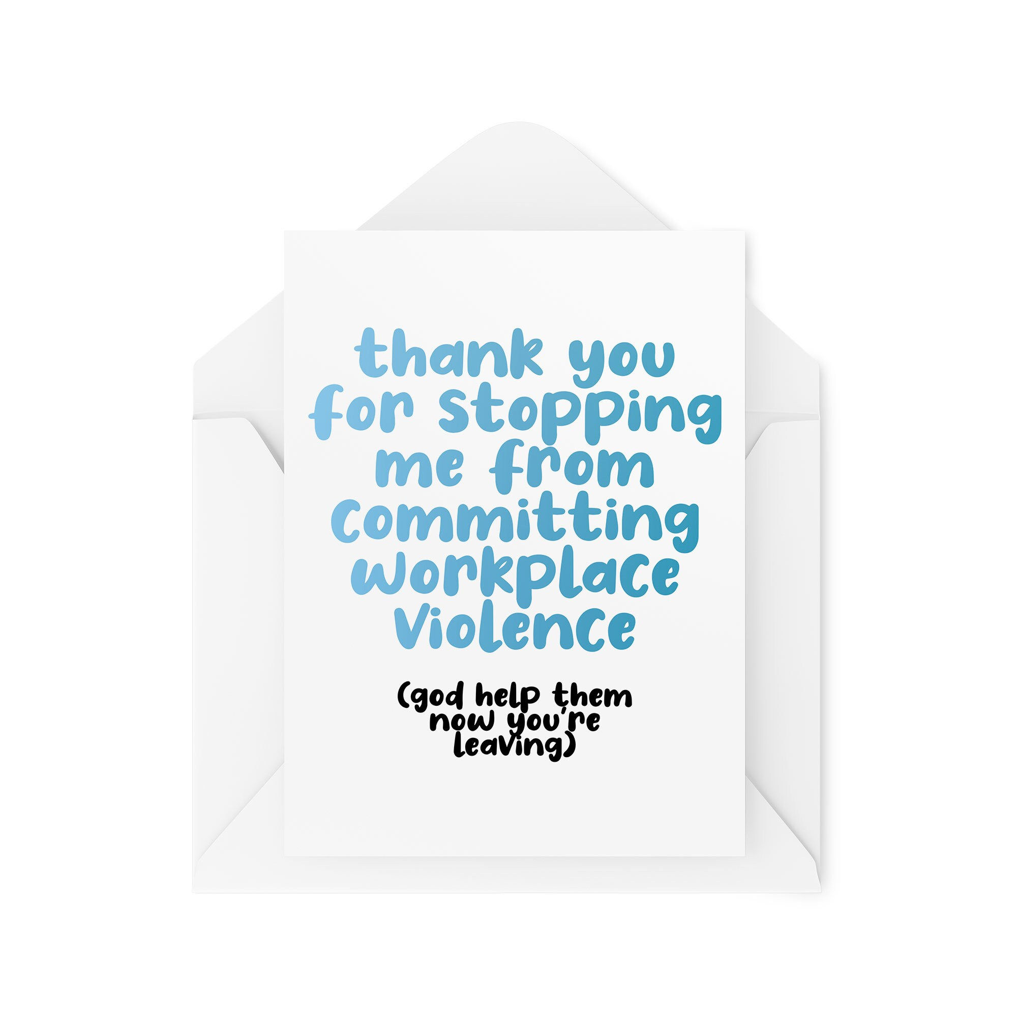 Committing Workplace Violence - Leaving Card - CBH849