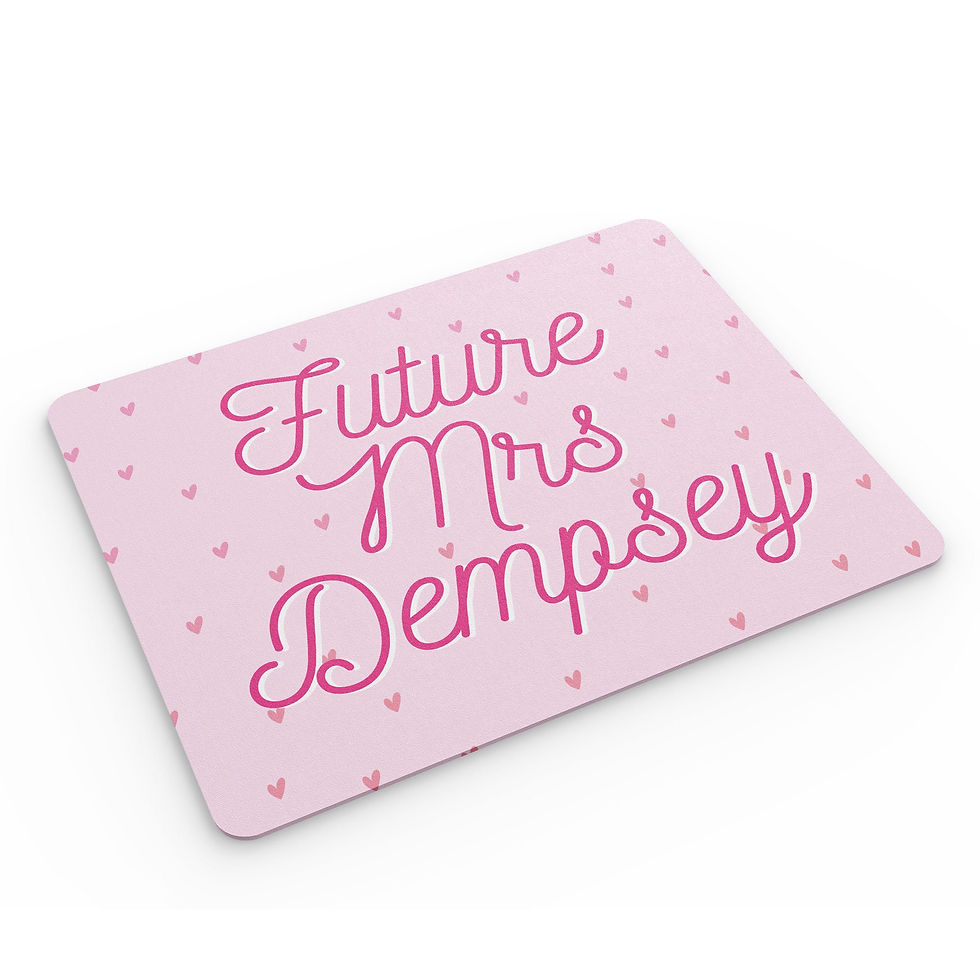 Thumbnail: Funny Mouse Mat Future Mrs Dempsey Patrick Heart Throb For Her MM279