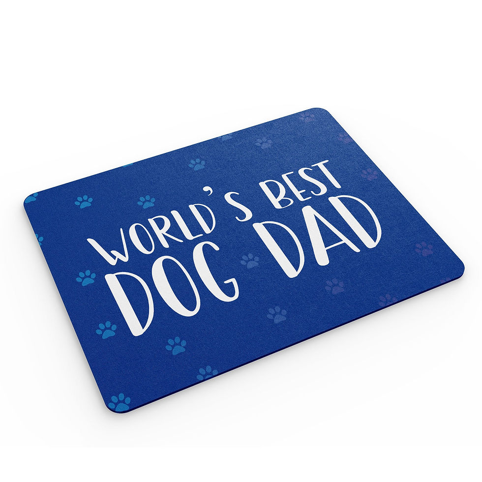 Thumbnail: Funny Mouse Mat New Job World's Best Dog Dad Pet Owner Dogs MM182