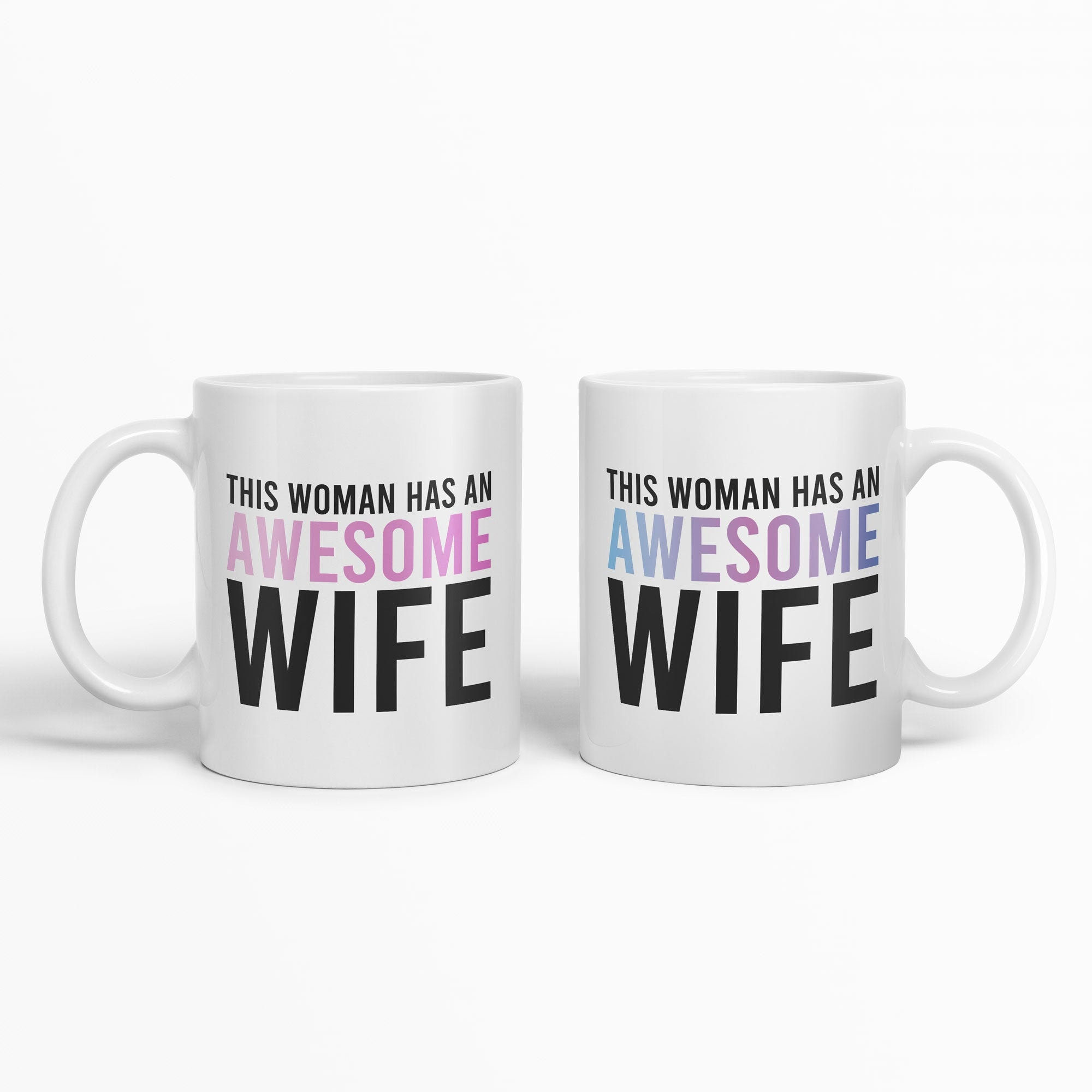 Funny Mug Set This Woman Has An Awesome Wife Lesbian Wedding mug Mugs… - MBH614